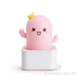 Cartoon LED Night USB Silicone lampe pour bébé